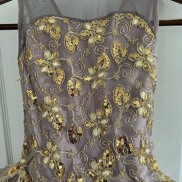 Weissman Dance Costume Purple Tulle and Gold Overlay Size MC - Picture 14 of 16